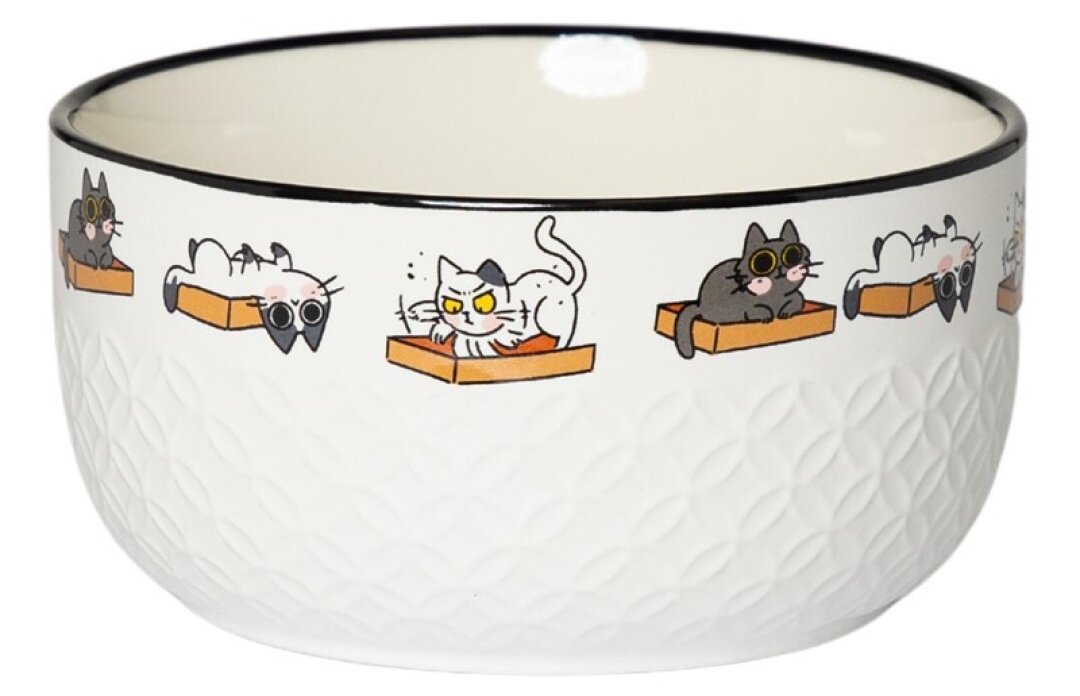 Taça Nauel em cerâmica Gatos - 530ml