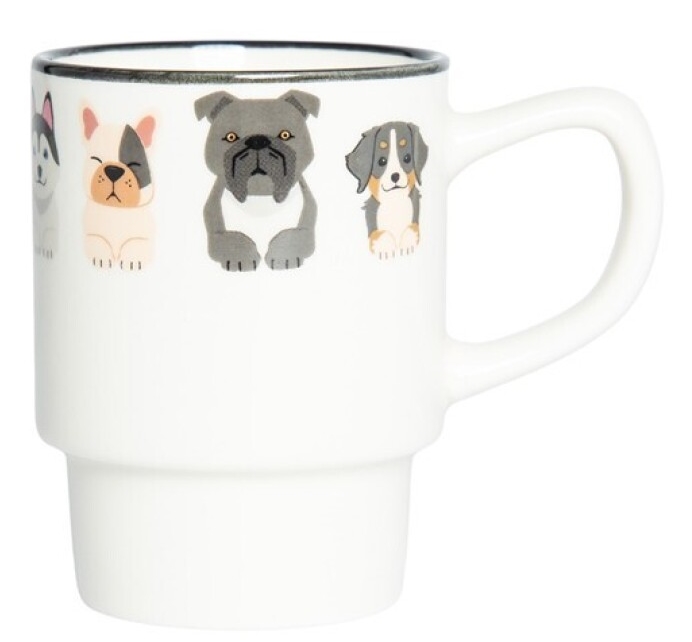 Caneca Nauel em cerâmica cães - 130ml