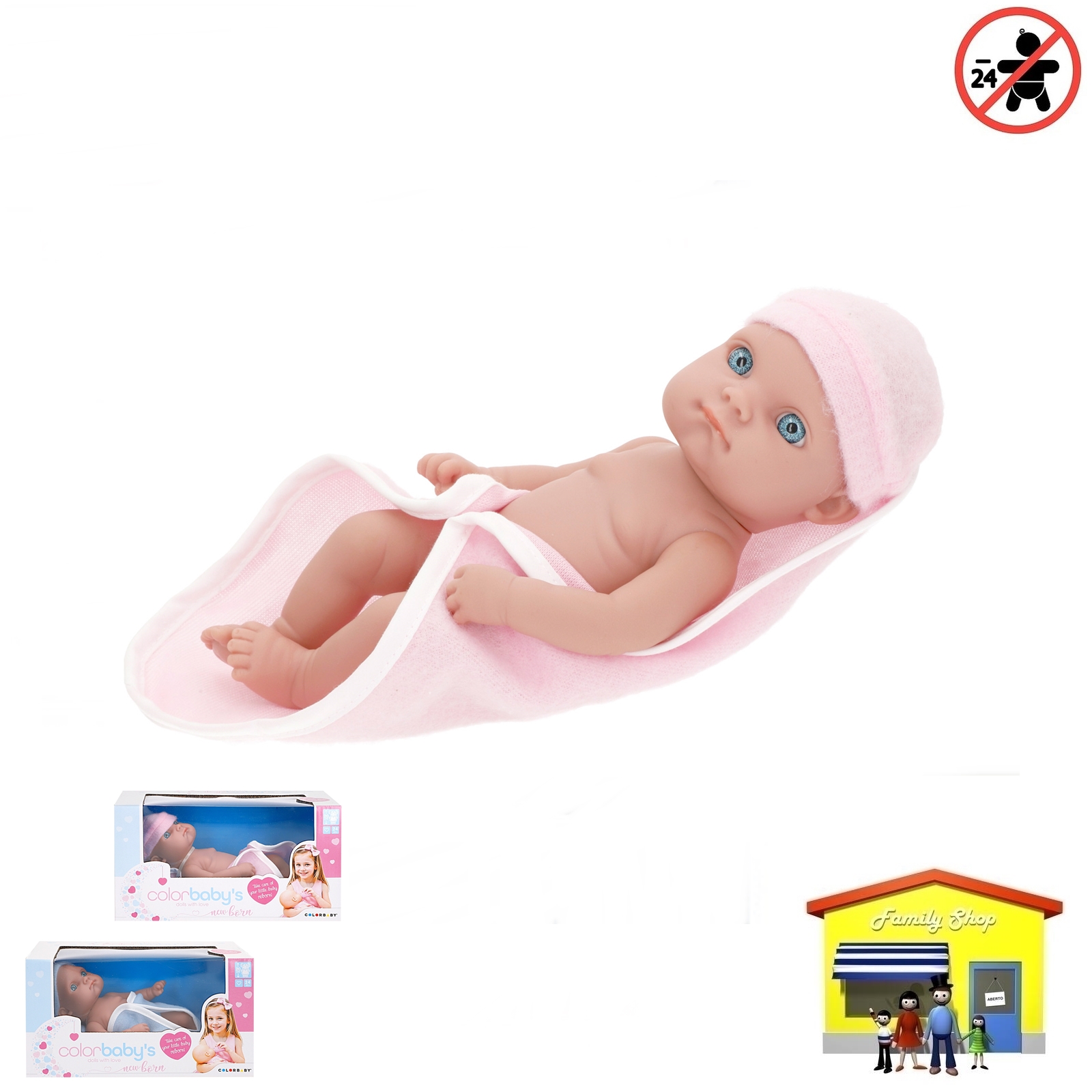Brinquedo bebé chorão 22cm (preço individual, envio aleatório)