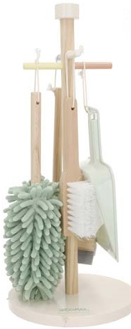 Brinquedo madeira Woomax acessórios limpeza (+3anos)