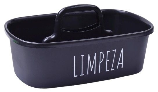 Cesto organização produtos limpeza SK em pvc 40x25cm