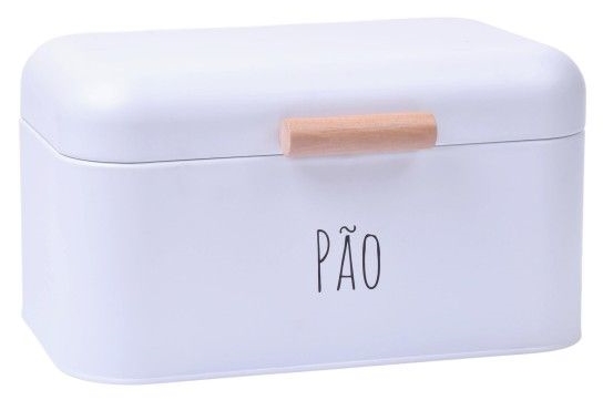 Caixa pão SK em metal bambu 31x21cm