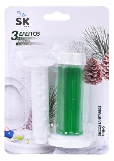 Ambientador sanita discos e seringa em pinho