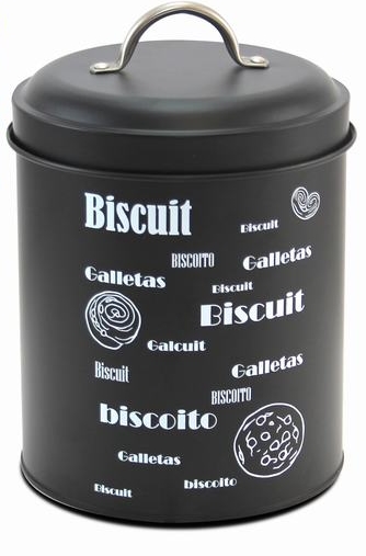 Frasco bolachas Urban Living em metal 14x20cm