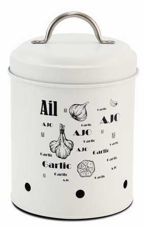Frasco alhos Urban Living em metal 11x18cm