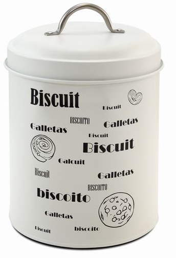 Frasco bolachas Urban Living em metal 14x20cm